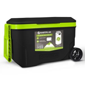 Hielera Grande con Ruedas 80 Latas Modelo Everest Adventure Color Negro Verde