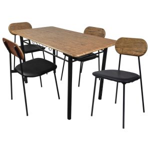 Comedor de 4 Sillas y Mesa Nuez