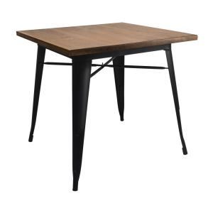 Mesa de Madera Estilo Tolix 80x80 cm