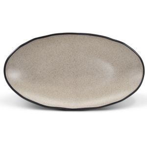 Plato Ovalado Para Banquete Color Beige 36.5 x 20 CM