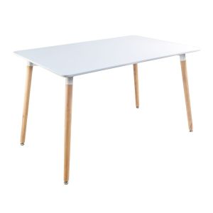 Mesa Rectangular Estilo Eames de 120x80 cm Blanca