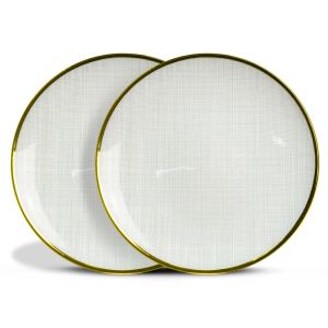 Juego de 2 Platos de Vidrio Modelo Clarity
