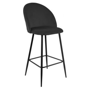 Banco Alto para Barra Negro Velvet
