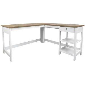 ESCRITORIO EN L REPISAS INFERIORES 