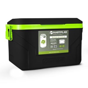 Hielera Grande Portatil 80 Latas Modelo Everest Color Negro Verde
