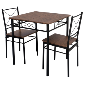 COMEDOR COLOR MADERA 2 SILLAS CON COJIN 