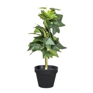 Hiedra Verde Planta Artificial 40 CM con Maceta Base