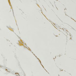 Hoja Panel PVC 122 x 244 CM Tipo Marmol Blanco con Dorado