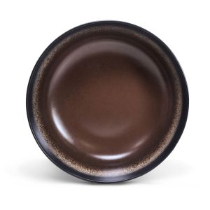 Plato Tazón Para Banquete Color OxidoTexturizado 24.4 CM Diametro