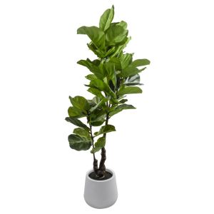 Ficus Planta Artificial Mediana 120cm Base Maceta