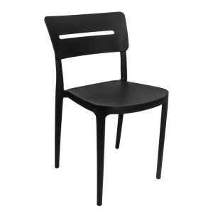 Silla Plástica Minimalista Reforzada Negro