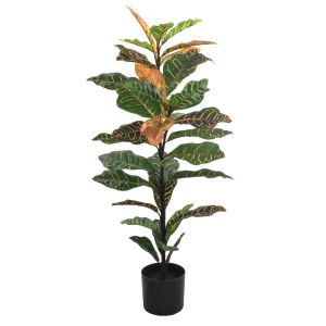 Croton Planta Artificial con Maceta Base