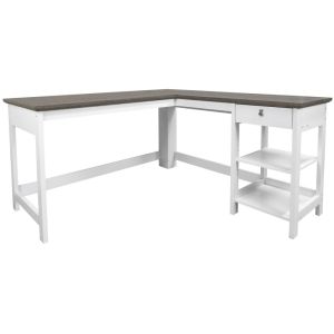 ESCRITORIO EN L REPISAS INFERIORES 