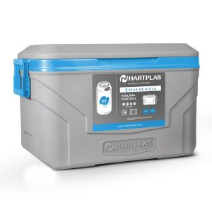 Hielera Grande Portatil 80 Latas Modelo Everest Color Gris Azul