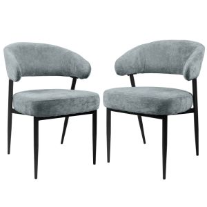 Juego de 2 sillas de comedor Gris