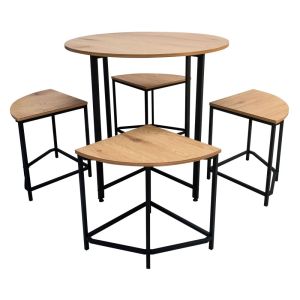 Mesa Circular con 4 Bancas