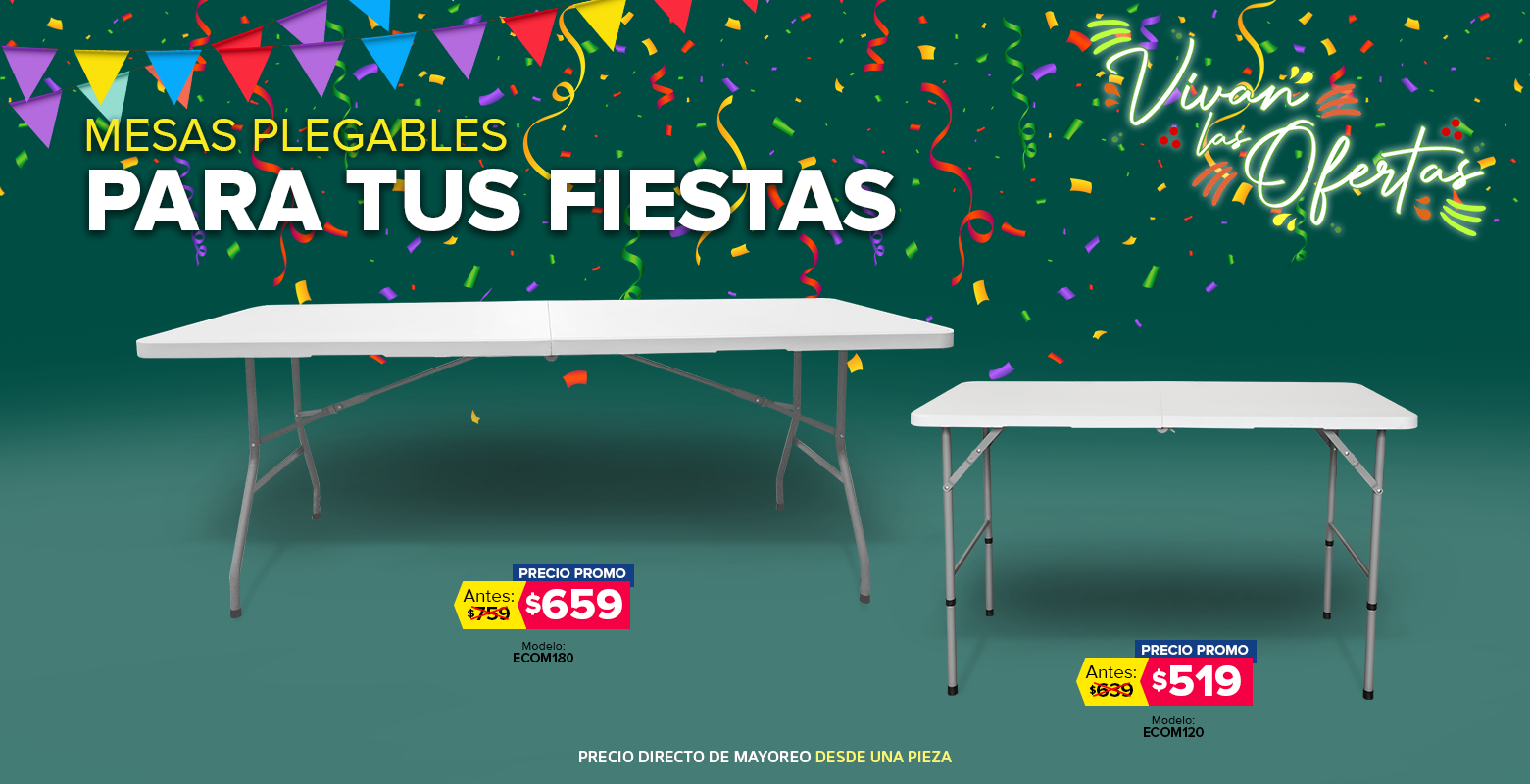 mesas plegables